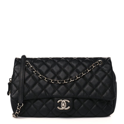 Chanel Caviar Quilted Jumbo Easy Flap Black 1 of 11