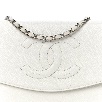 Chanel Caviar Timeless CC Wallet on Chain WOC White 8 of 21