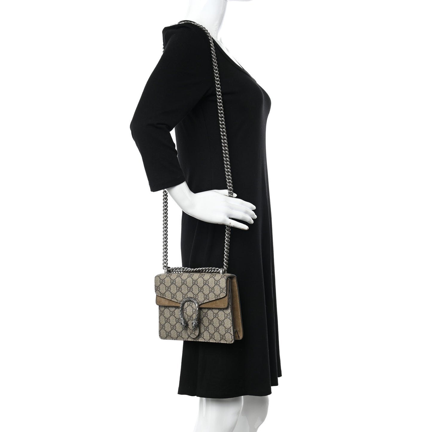 GG Supreme Monogram Mini Dionysus Shoulder Bag Taupe