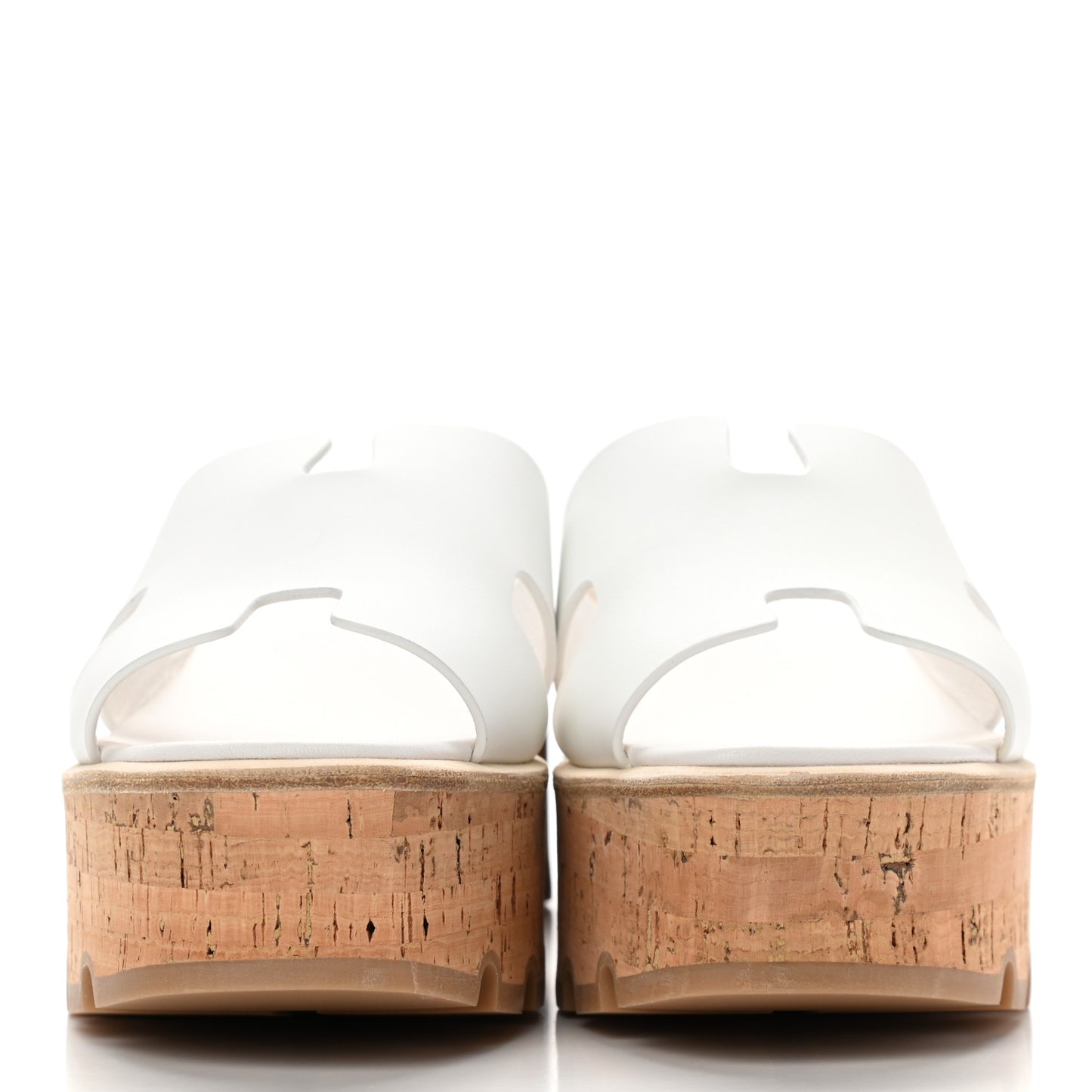 Calfskin Cork Eze 30 Sandals 38 White