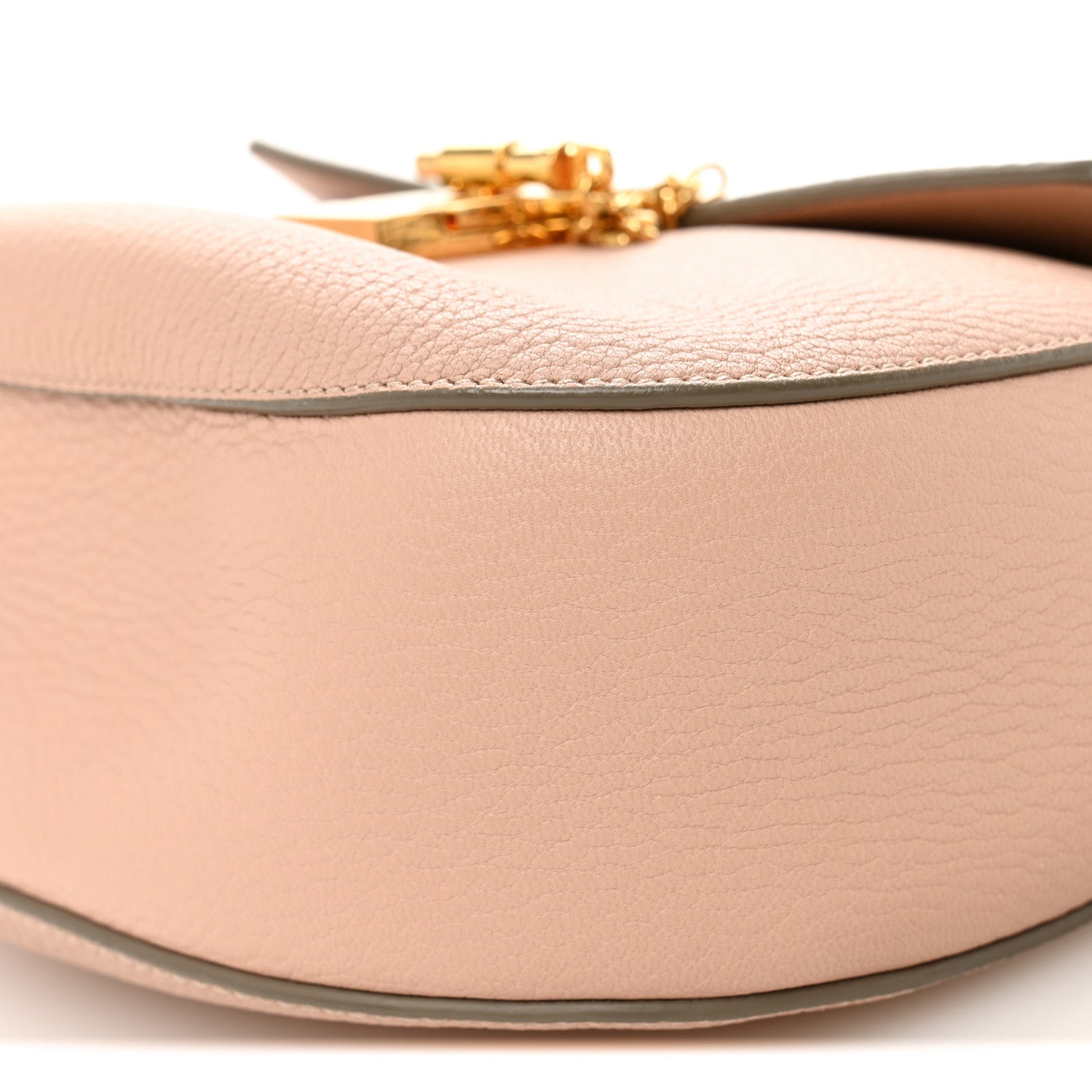 Chloe Grained Lambskin Drew Shoulder Bag Cement Pink 9 of 10