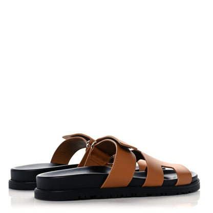 Hermes Calfskin Womens Chypre Sandals 36 Gold 4 of 10