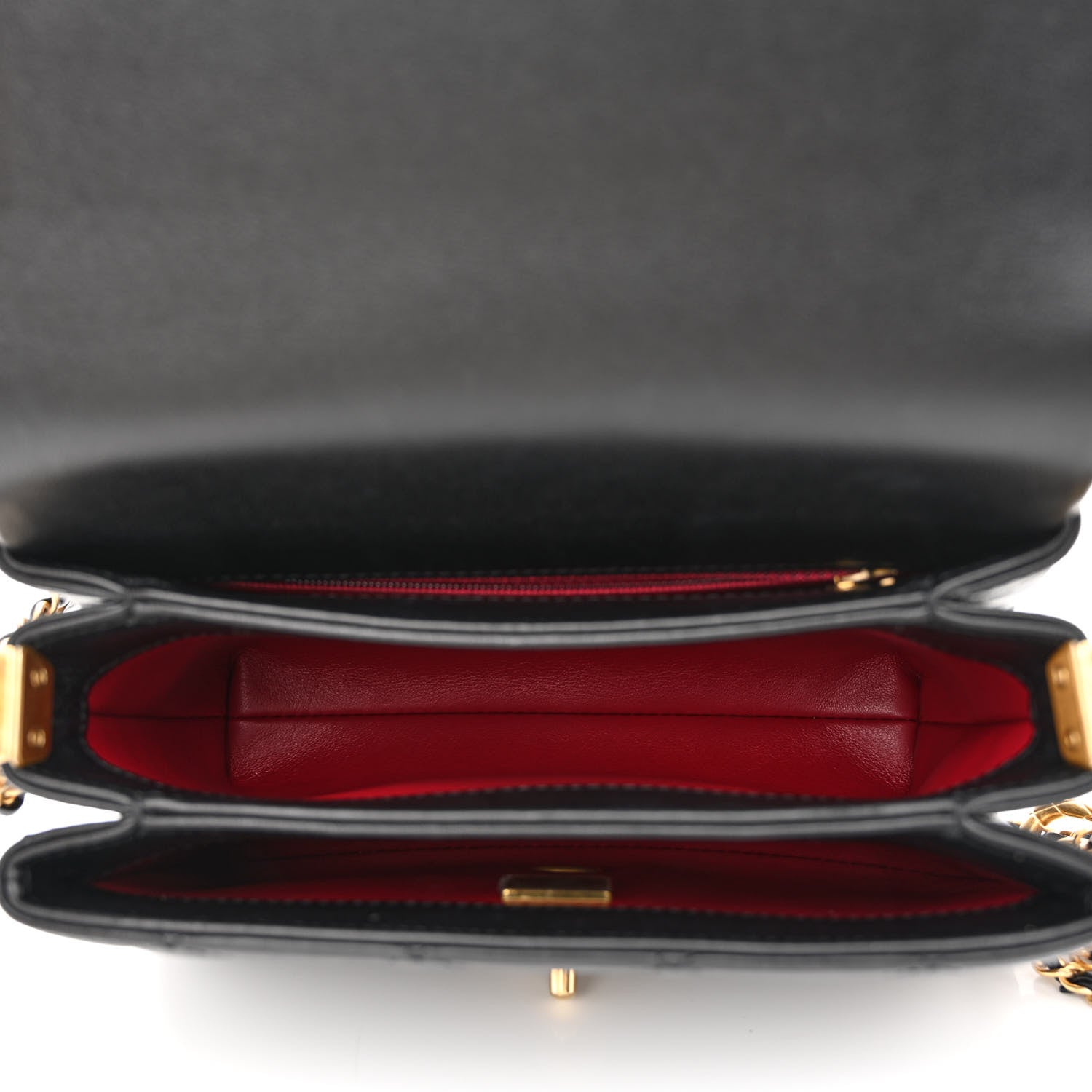 Chanel Calfskin Quilted Mini Chain Strap Flap Black 5 of 10