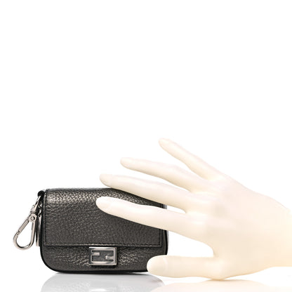 Fendi Cuoio Romano Lux Nano Baguette Charm Graphite 2 of 8