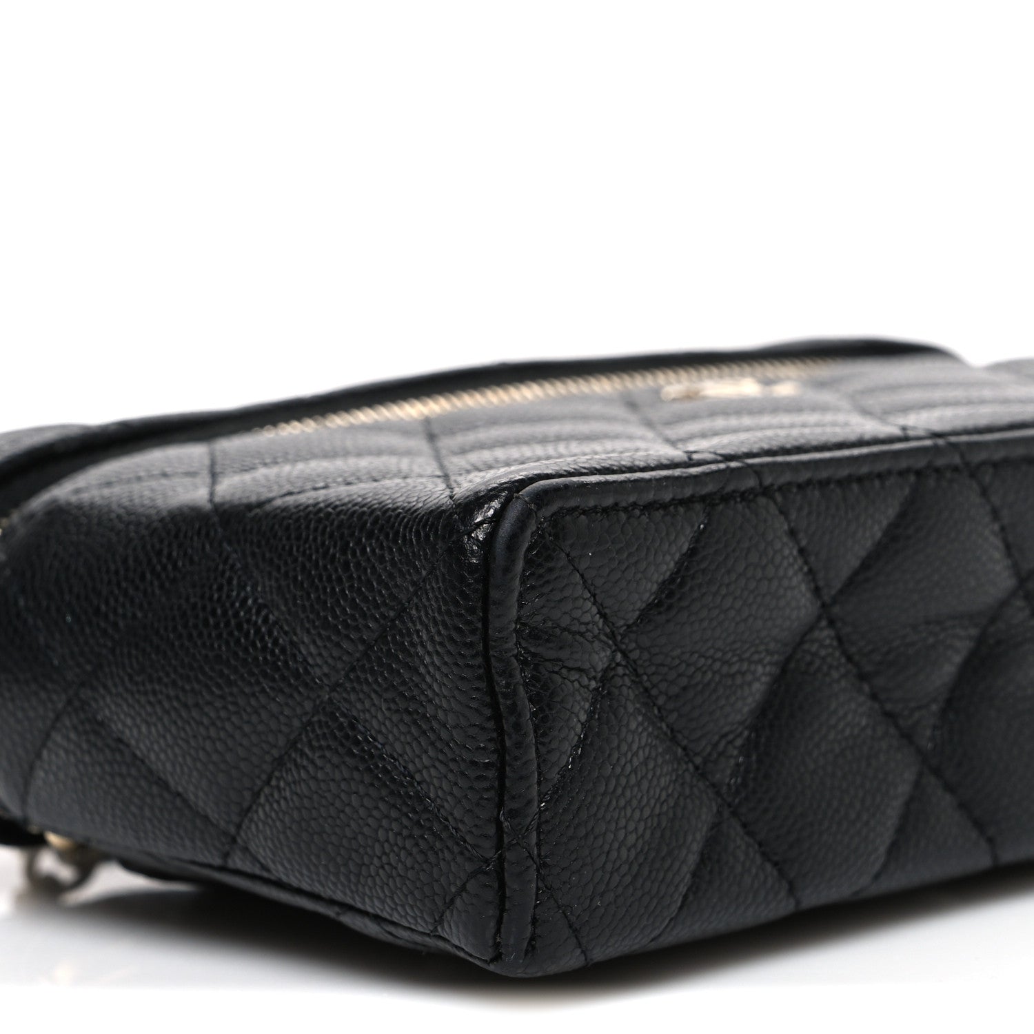 Chanel Caviar Quilted Top Handle Slim Vanity With Chain Black 9 of 11