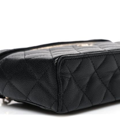 Chanel Caviar Quilted Top Handle Slim Vanity With Chain Black 9 of 11