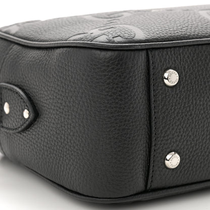 Gucci Piuma Calfskin Jumbo GG Embossed Messenger Bag Black 9 of 12