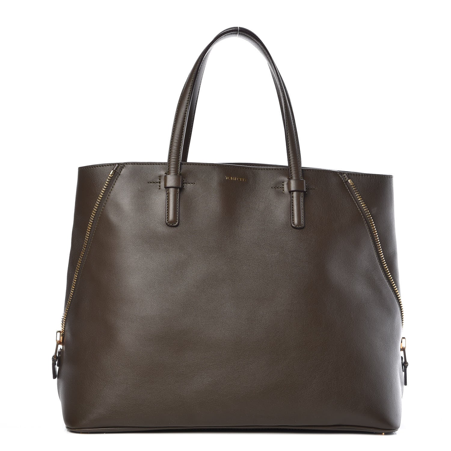 Tom Ford Calfskin Medium Jennifer Trap Tote Dark Green 1 of 12