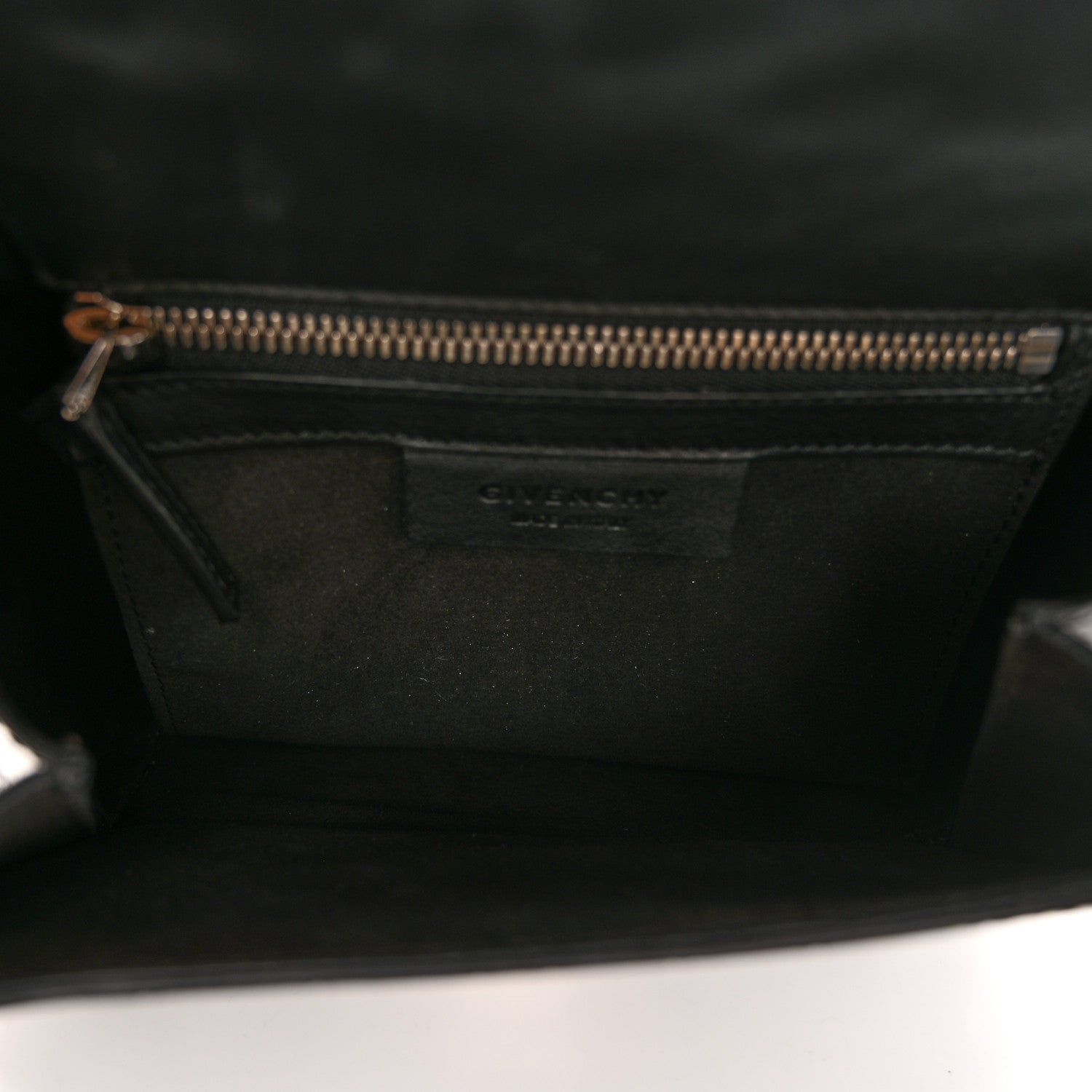 Givenchy Calfskin Crocodile Embossed Mini Pandora Box Crossbody Bag Black 5 of 10