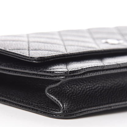 Chanel Caviar Quilted Wallet On Chain WOC Black 11 of 12
