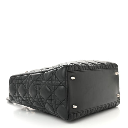 Christian Dior Lambskin Cannage Medium Lady Dior Black 4 of 15