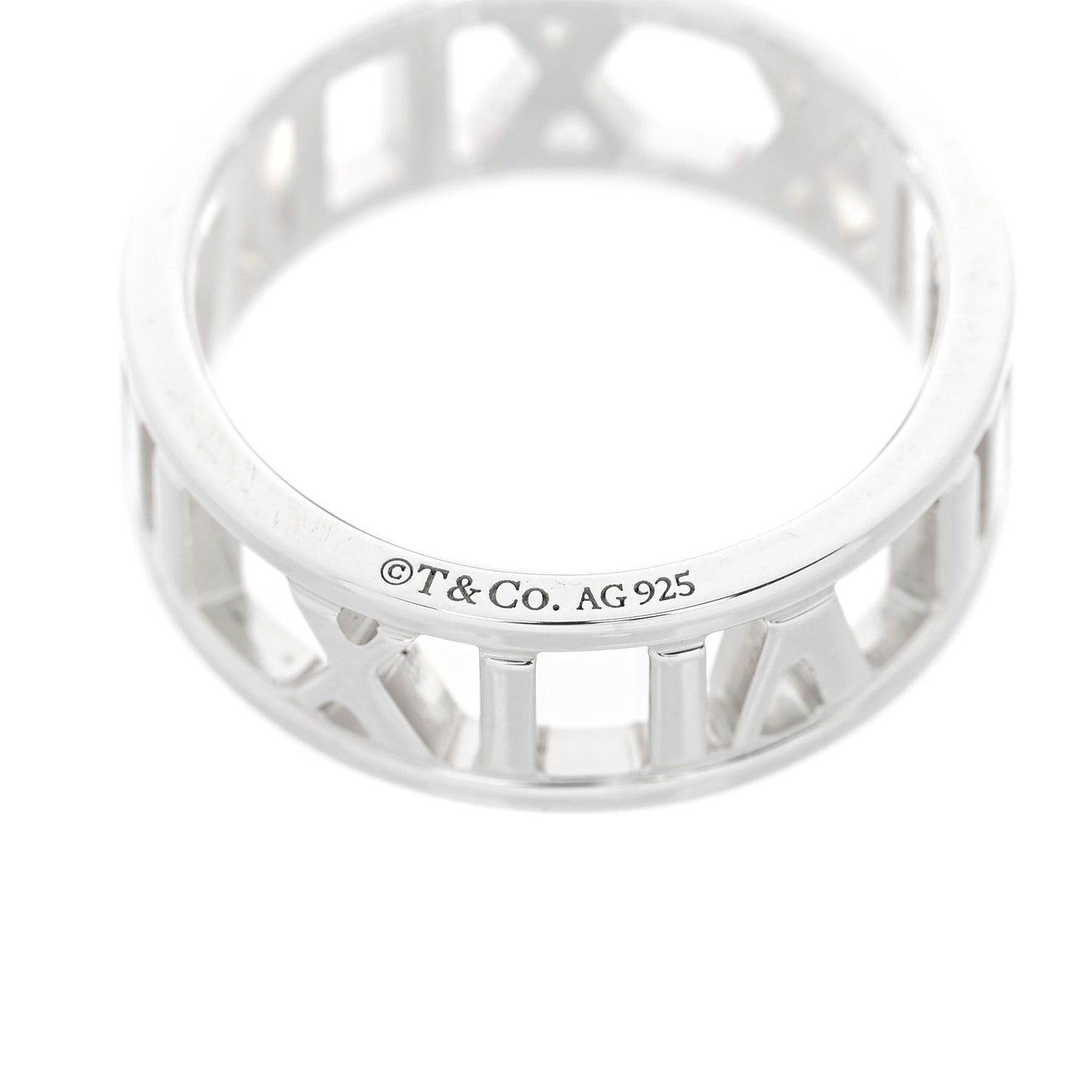 Sterling Silver Wide Atlas Open Ring  49 5