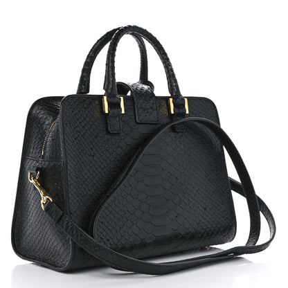 Saint Laurent Python Calfskin Embossed Monogram Baby Cabas Black 3 of 12
