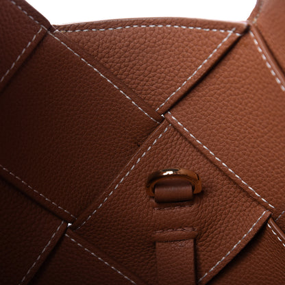 Loewe Soft Grained Calfskin Woven Basket Bag Tan 9 of 10