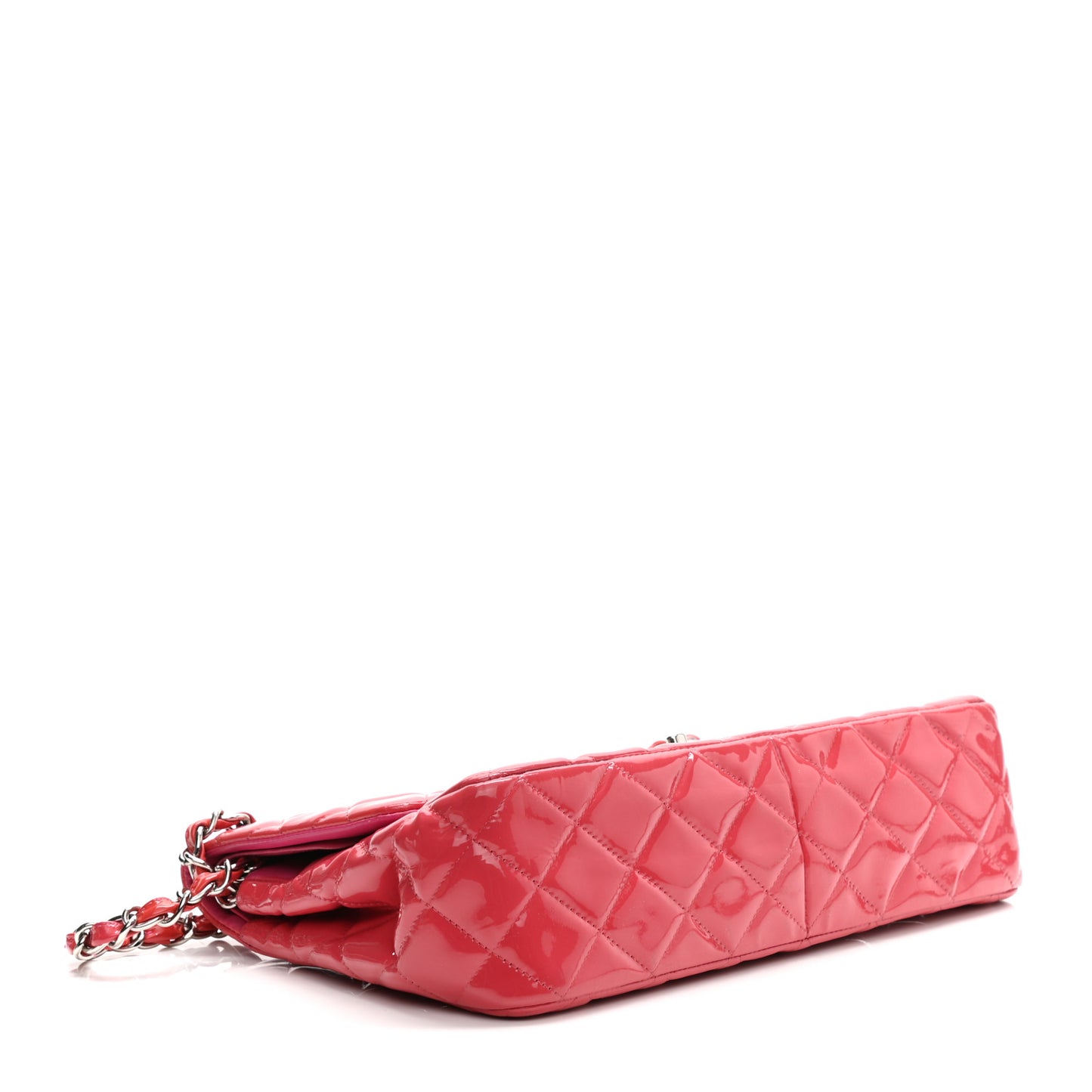 Patent Quilted Jumbo Double Flap Pink
