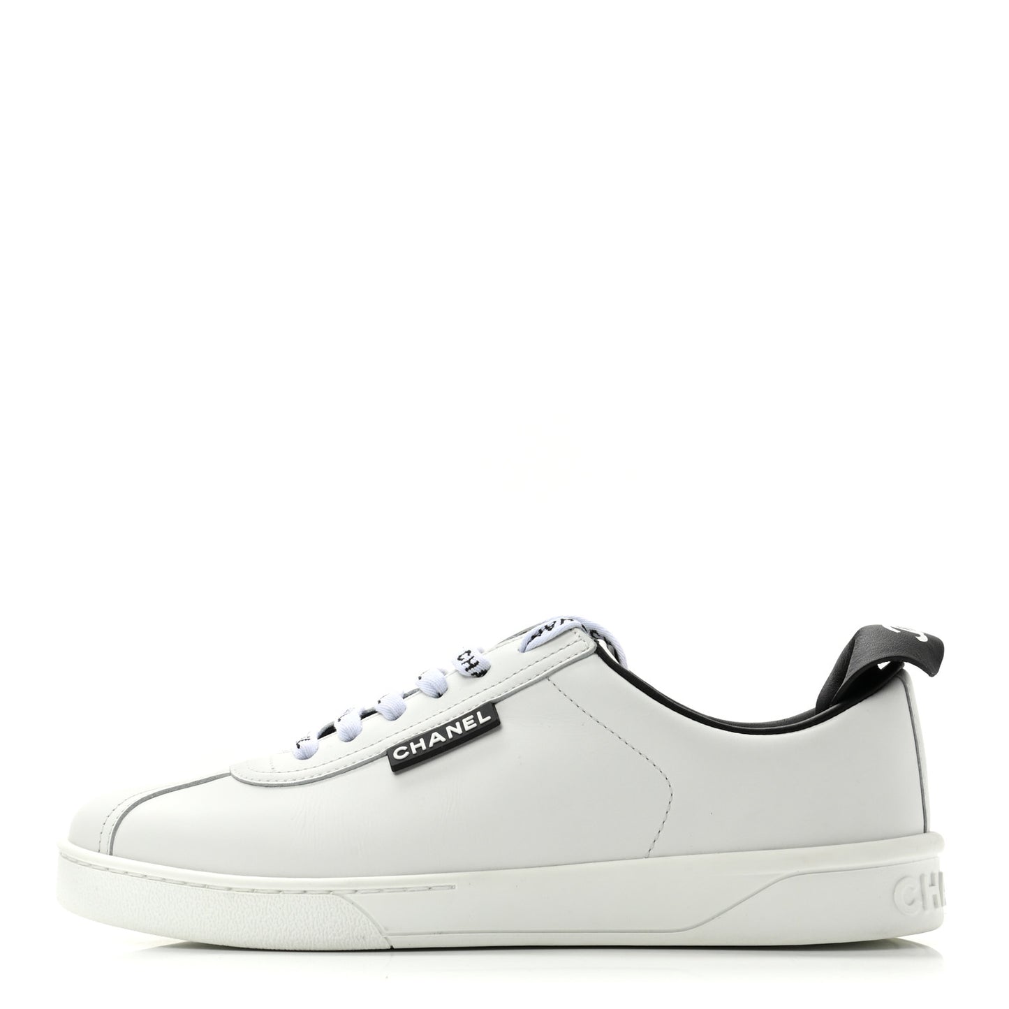 Calfskin CC Womens Sneakers 36.5 White