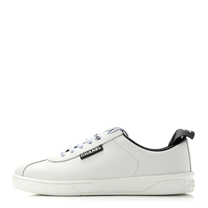 Chanel Calfskin CC Womens Sneakers 36.5 White 1 of 11