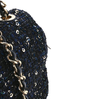 Chanel Tweed Mini Pearl Handle Flap Black Ecru 11 of 11