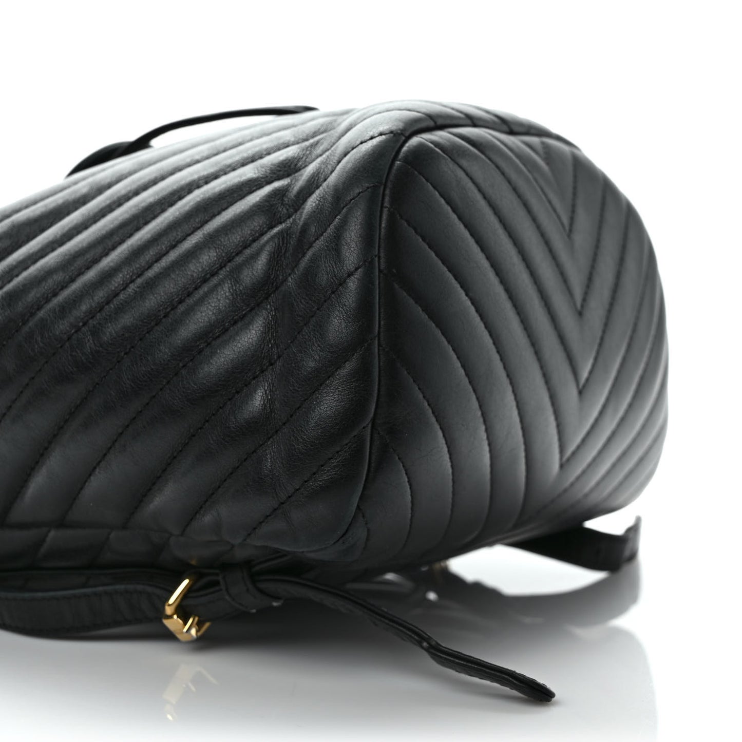 Calfskin Chevron Quilted Small Urban Spirit Backpack Black