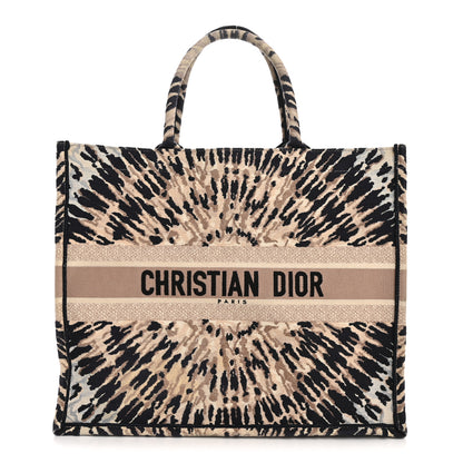 Christian Dior Canvas Embroidered Tie Dye Large Book Tote Multicolor 1 of 13
