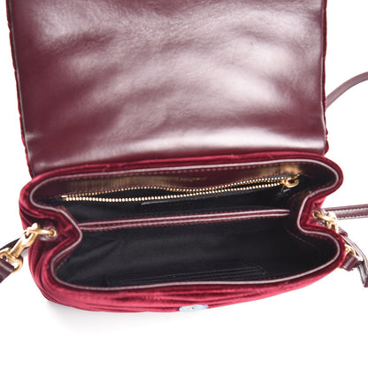 Saint Laurent Velvet Y Quilted Monogram Toy Loulou Crossbody Bag French Burgundy 5 of 10