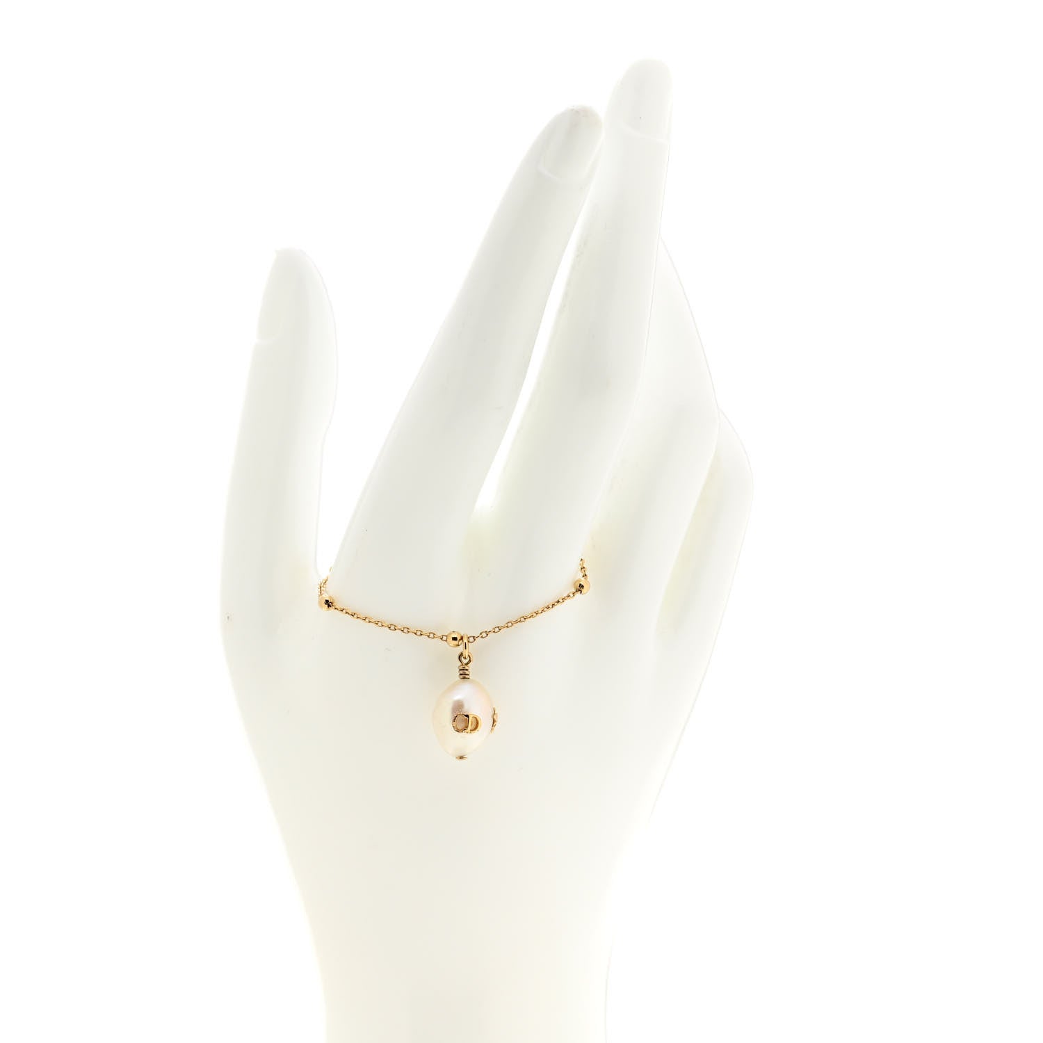 Christian Dior Fresh Water Pearl Metal Perles De Desir Charm Bracelet Gold 2 of 5