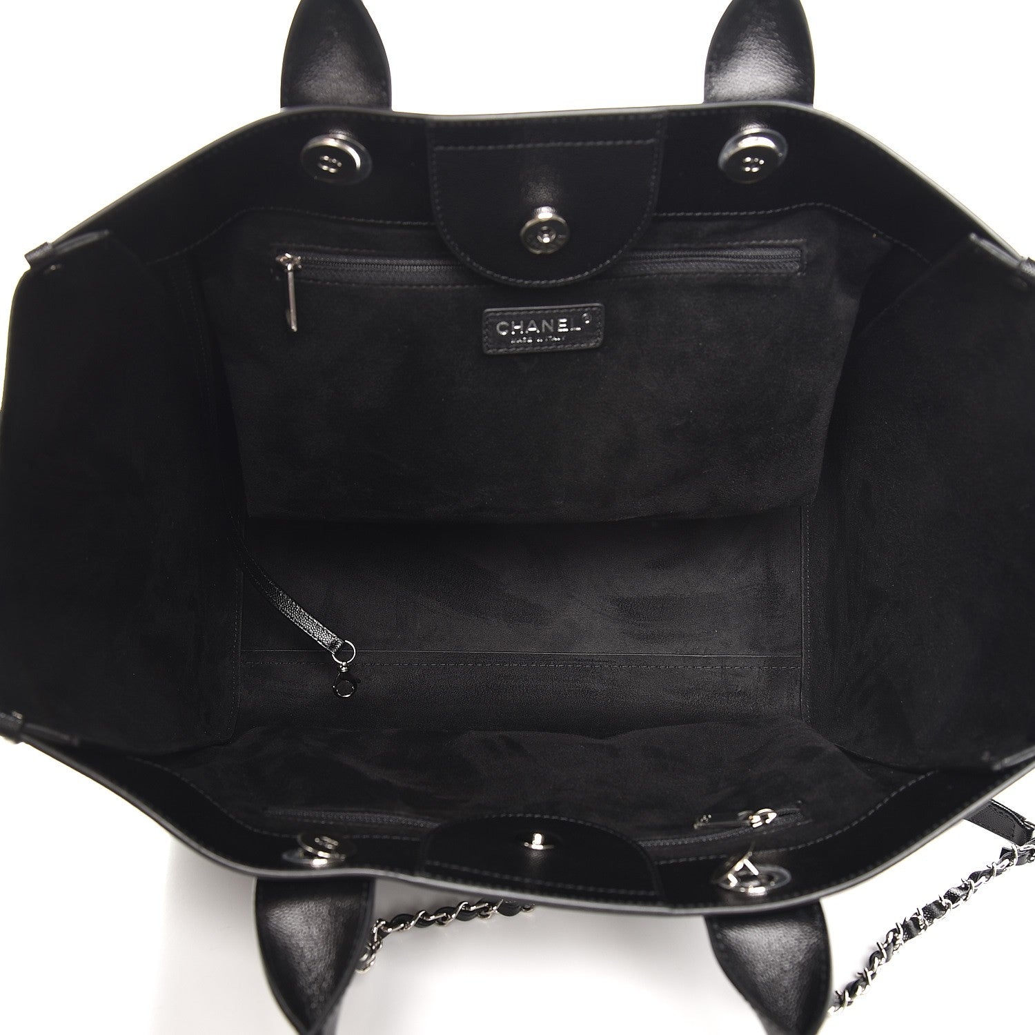 Chanel Caviar Medium Studded Deauville Tote Black 6 of 10