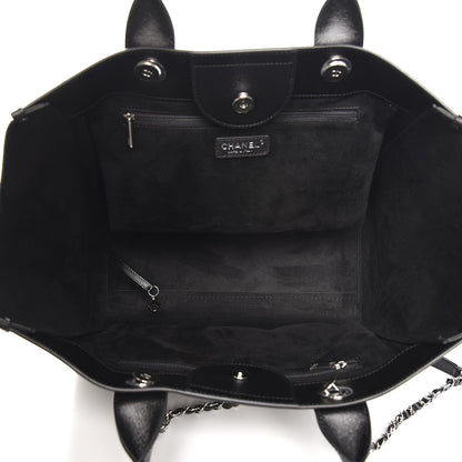 Chanel Caviar Medium Studded Deauville Tote Black 6 of 10