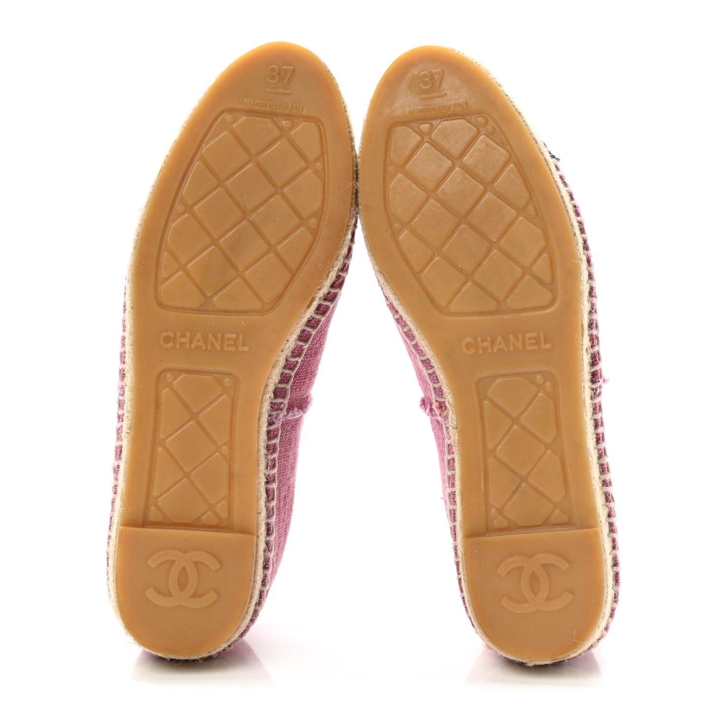 Linen CC Espadrilles 37 Pink Black