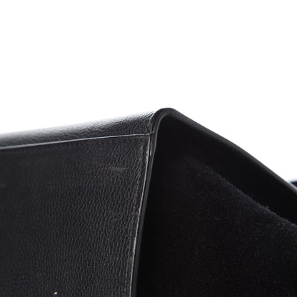 Celine Drummed Calfskin Suede Medium Trapeze Black 9 of 9