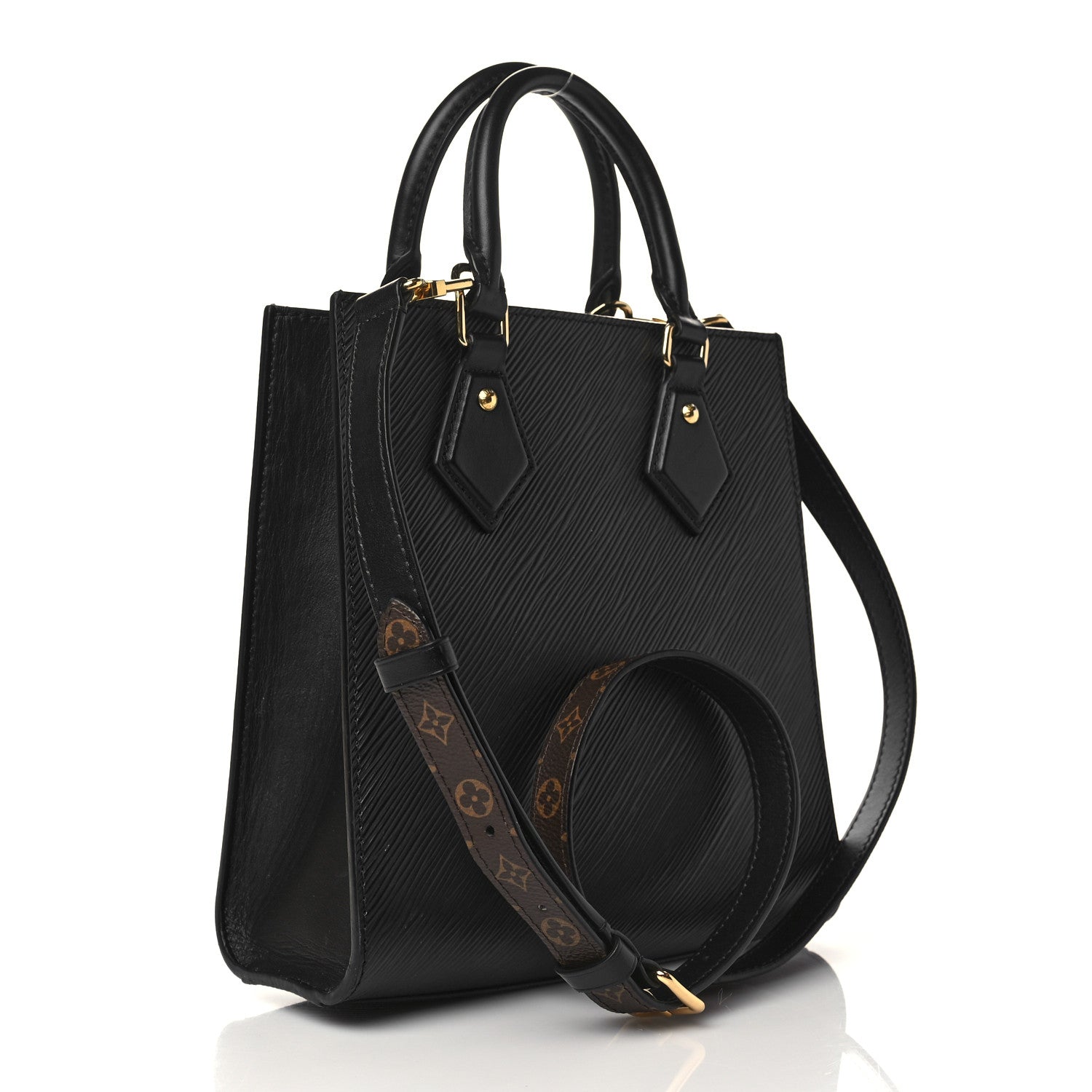 Louis Vuitton Epi Sac Plat BB Black 3 of 8
