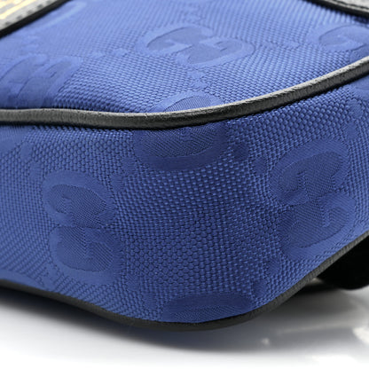 Gucci Econyl Nylon Monogram Off The Grid Belt Bag Guilted Blue Black 9 of 10