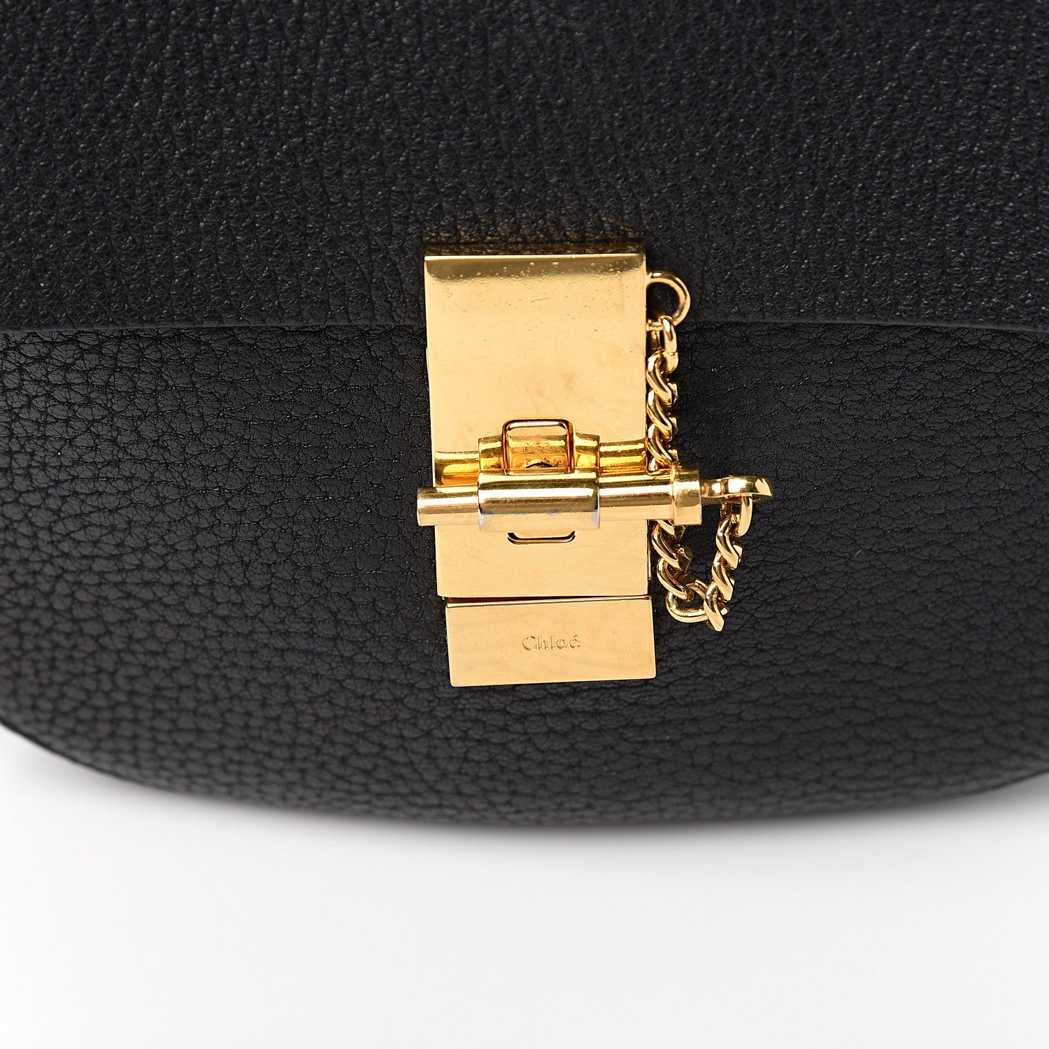 Chloe Grained Lambskin Mini Drew Shoulder Bag Black 10 of 10