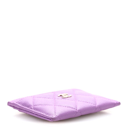 Chanel Caviar Quilted Card Holder Purple 4 of 10