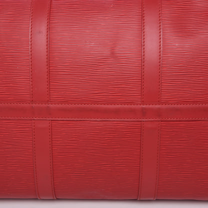 Louis Vuitton Epi Keepall 55 Castillan Red 14 of 23