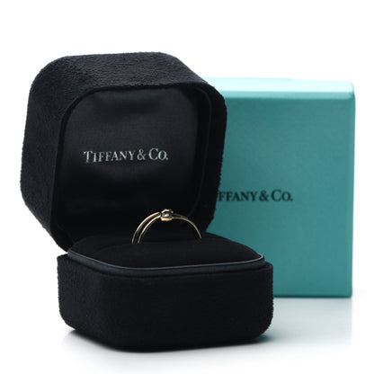 Tiffany 18K Yellow Gold Diamond Elsa Peretti Double Hoop Ring 53 6.25 6 of 6