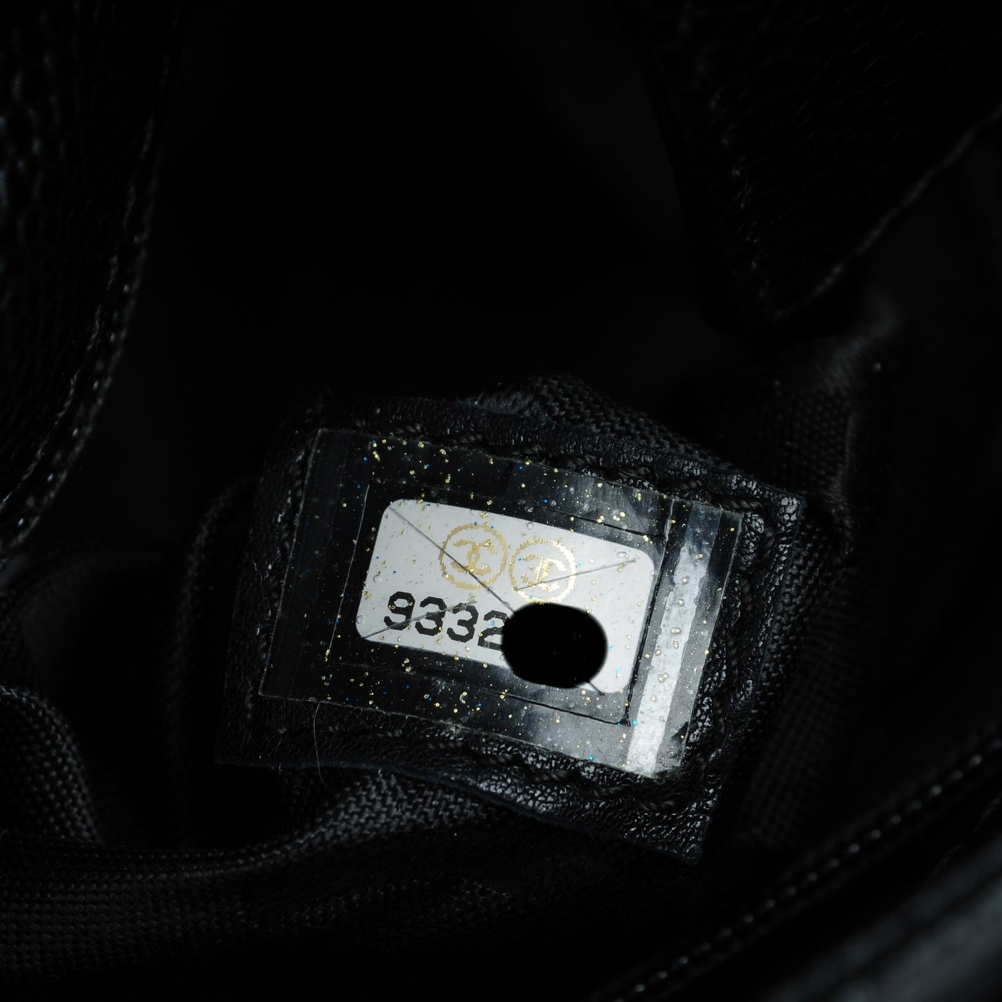 Caviar CC Stitched Medium Flap Shoulder Bag Black