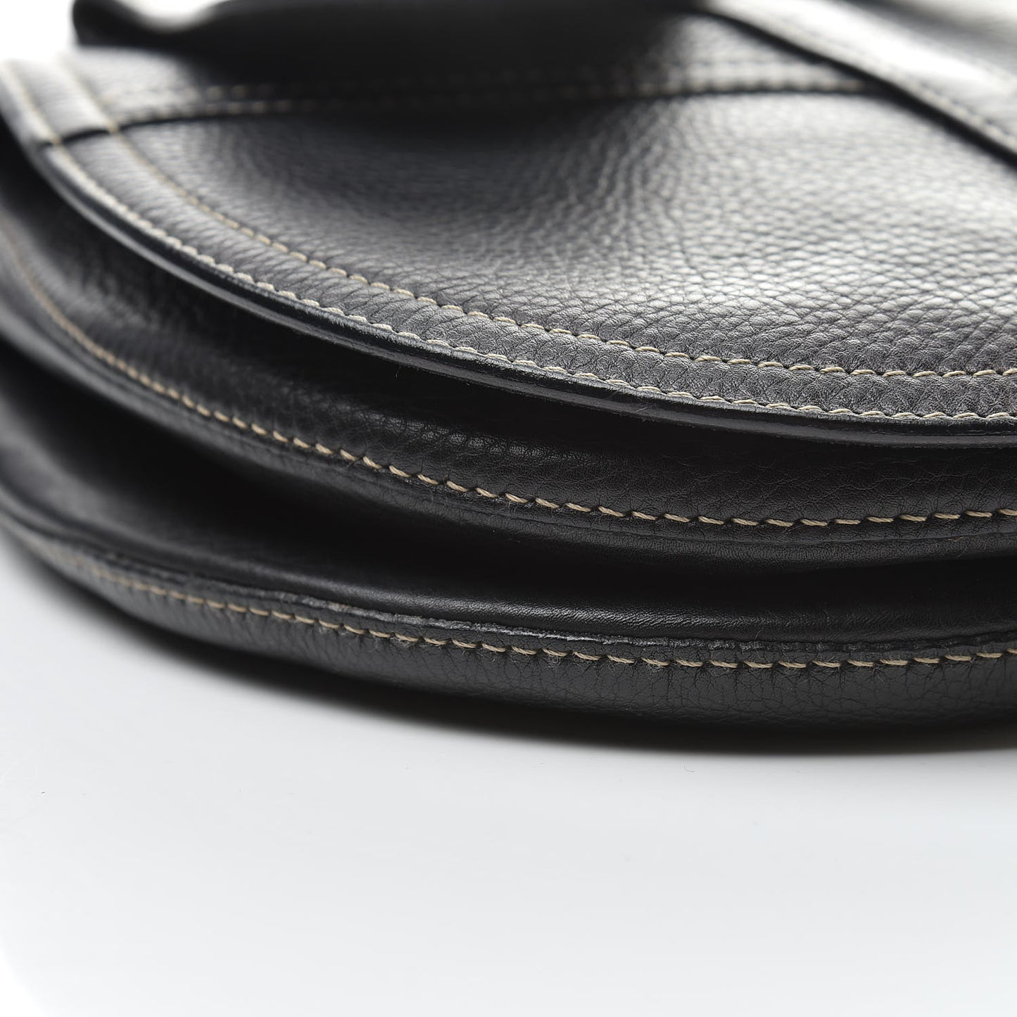 Calfskin Baudrier Saddle Bag Black