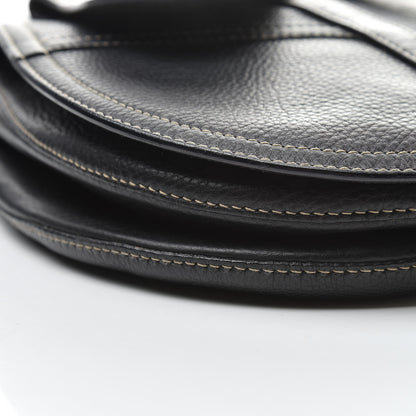 Christian Dior Calfskin Baudrier Saddle Bag Black 9 of 13