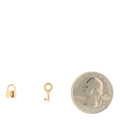 Tiffany 18K Rose Gold Mini Key and Lock Earrings 2 of 5