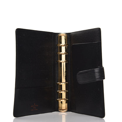 Louis Vuitton Epi Medium Ring Agenda Cover Black 5 of 6