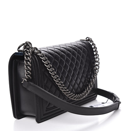 Chanel Lambskin Quilted New Medium Boy Flap Black 3 of 11