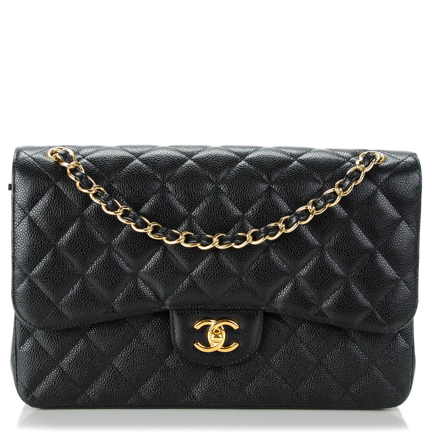 Chanel Caviar Quilted Jumbo Double Flap Black 1 of 9