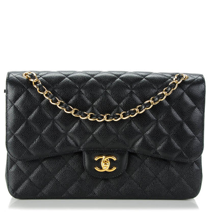 Chanel Caviar Quilted Jumbo Double Flap Black 1 of 9