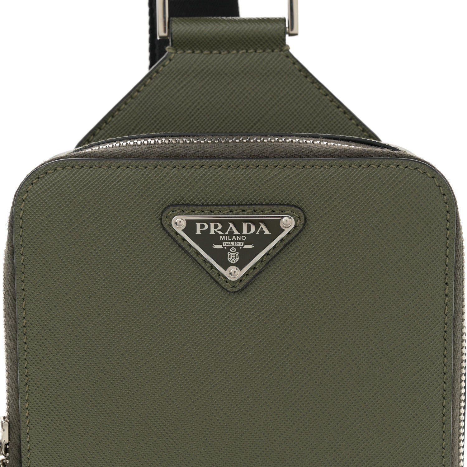 Prada Saffiano Brique Sling Bag Loden Green 7 of 9