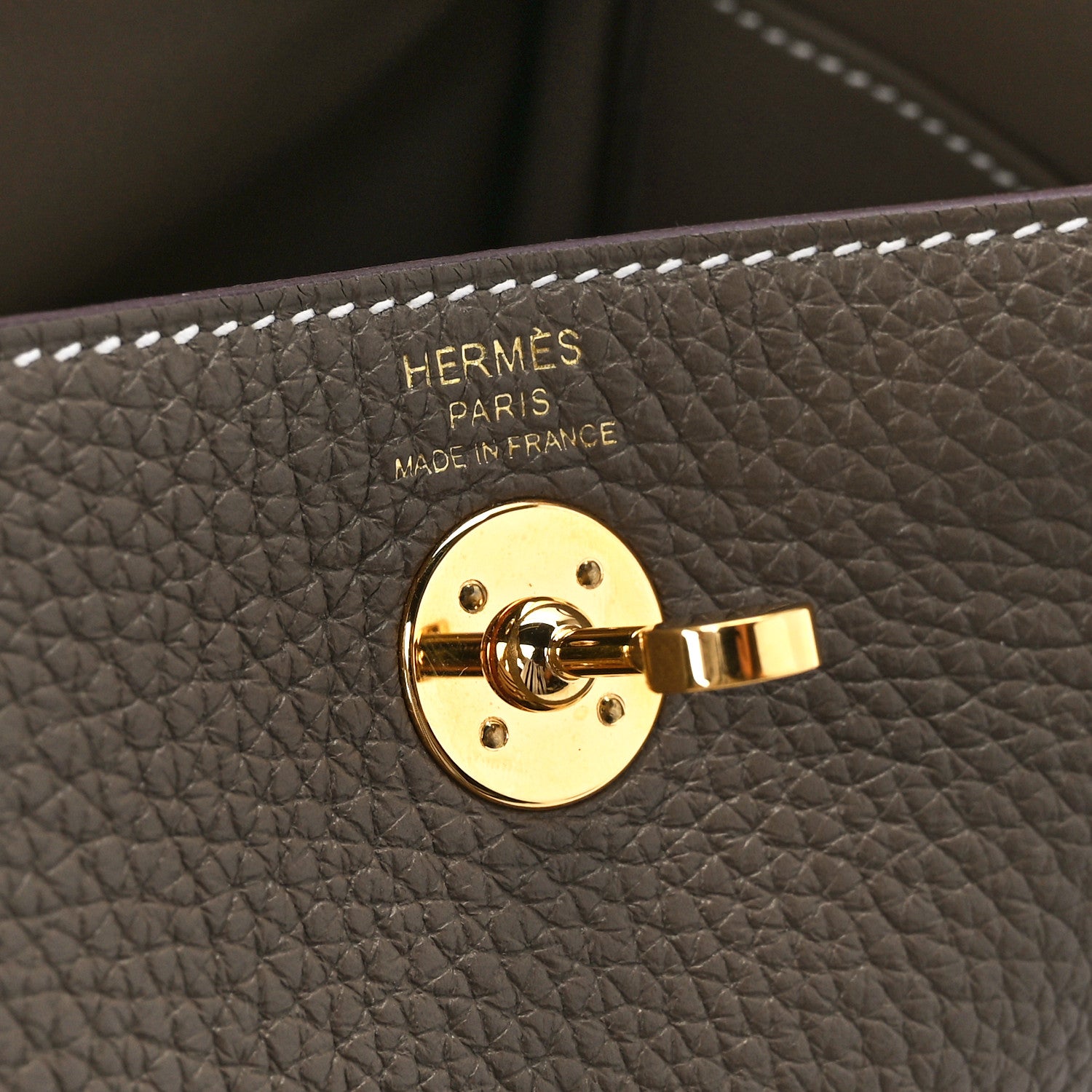 Hermes Taurillon Clemence Mini Lindy 20 Etoupe 7 of 11