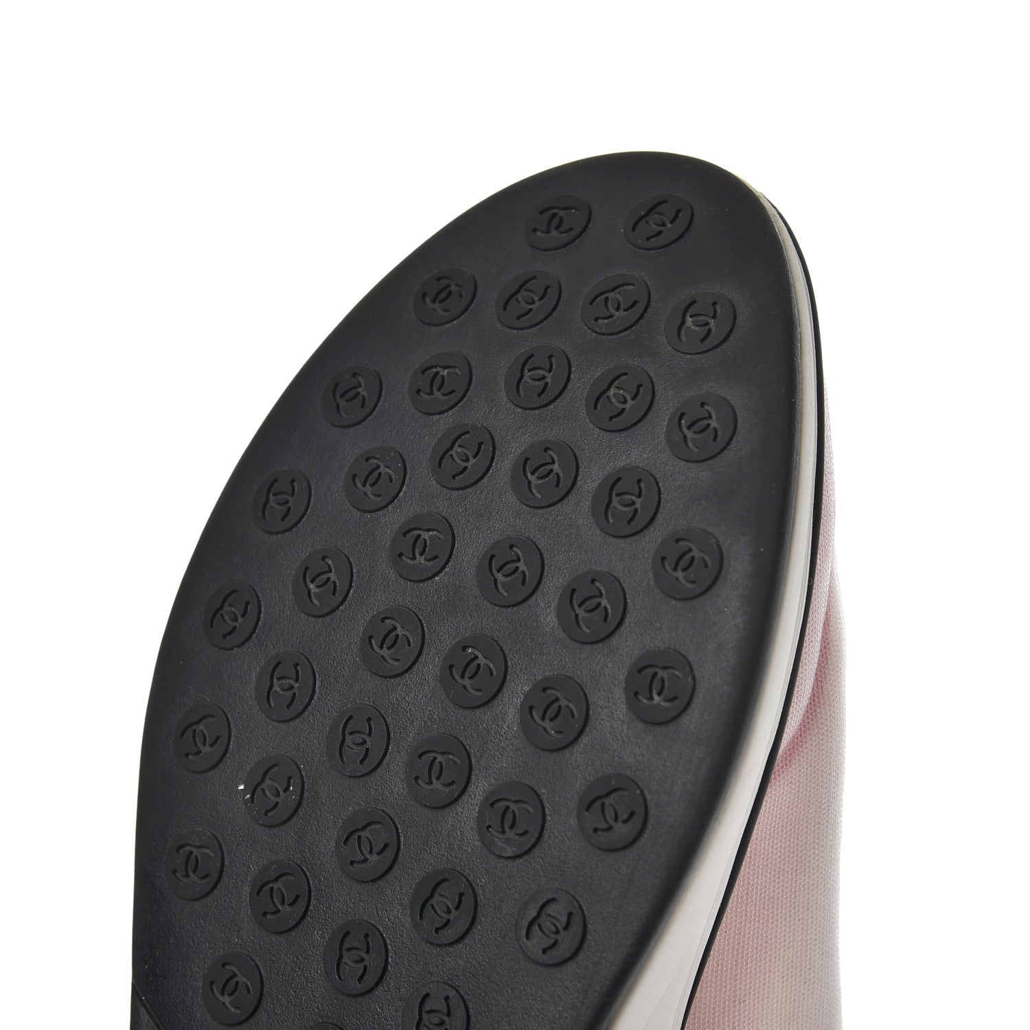 Chanel Lycra Fabric CC Sneakers 37.5 White Red 14 of 15