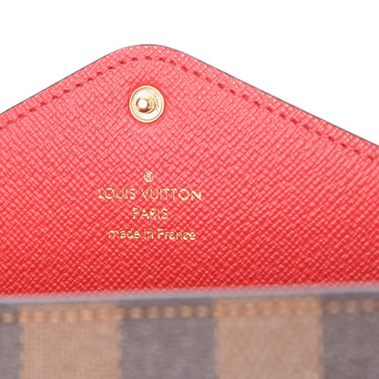 Louis Vuitton Damier Ebene Josephine Wallet Red 7 of 9