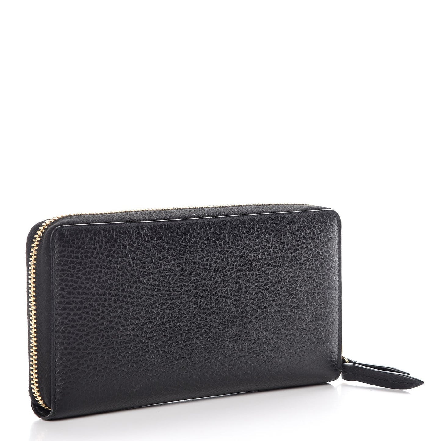 Dollar Calfskin GG Marmont Zip Around Wallet Black