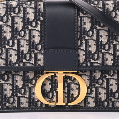 Christian Dior Oblique 30 Montaigne Flap Bag Blue 8 of 10